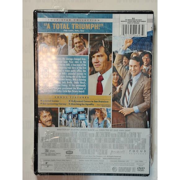 Milk (2008 DVD) Sean Penn stars in 129 Minutes Biography, Drama, LGBT Interest - Picture 3 of 3